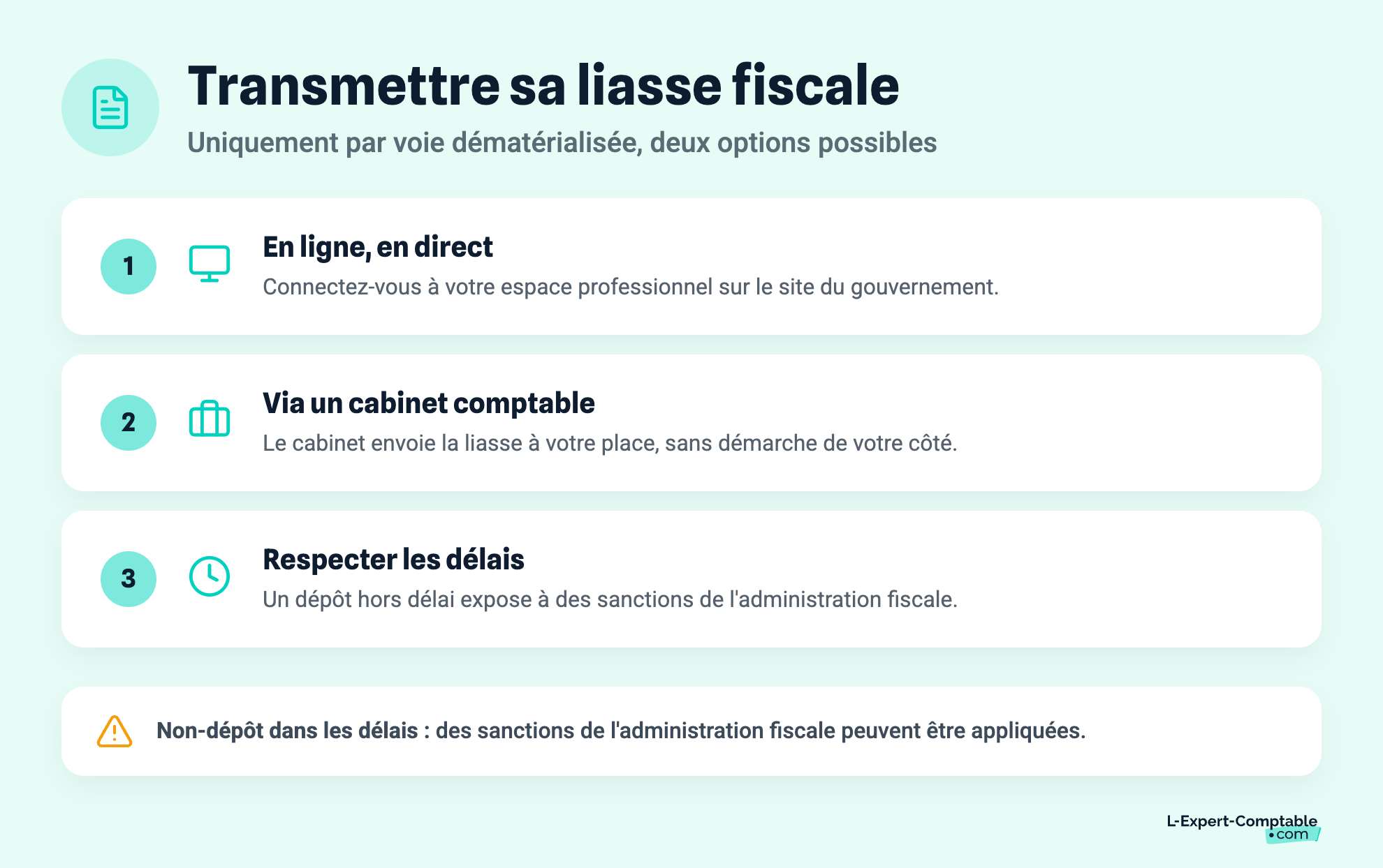 Transmettre sa liasse fiscale